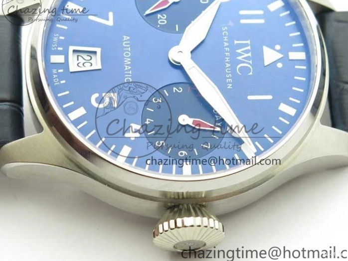 MIROTIME 0507 Supportive Big Pilot IW501008 “Boutique London” SS ZF Best Edition Blue Dial on Blue Leather Strap A 7106